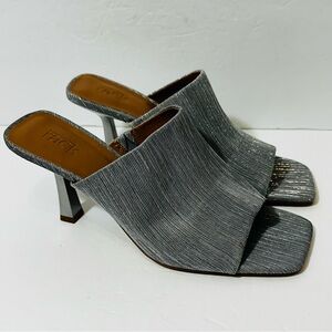 NEW! Nordstrom Rack Silver Square Toe Heels